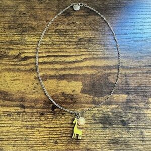 Marc by Marc Jacobs Yellow Giraffe Pendant Necklace 16”